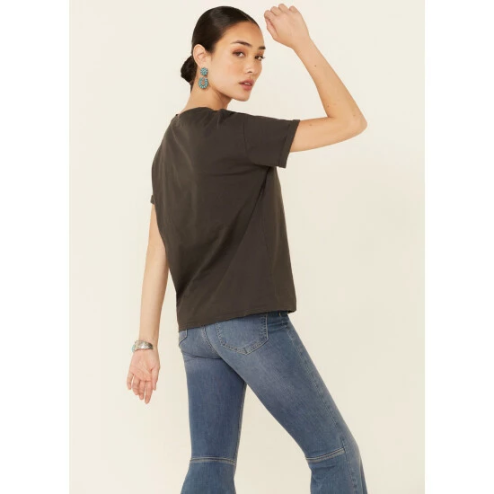 Best deal π Miss Me π© Women's Dibs On The Cowboy Graphic Short Sleeve Tee Charcoal β€οΈ 6 Best deal π Miss Me π© Women's Dibs On The Cowboy Graphic Short Sleeve Tee Charcoal β€οΈ - Image 4