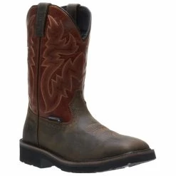 Promo ❤️ Wolverine Men's Rancher Waterproof Western Work 🥾 Boots - Steel Toe Brown 😍