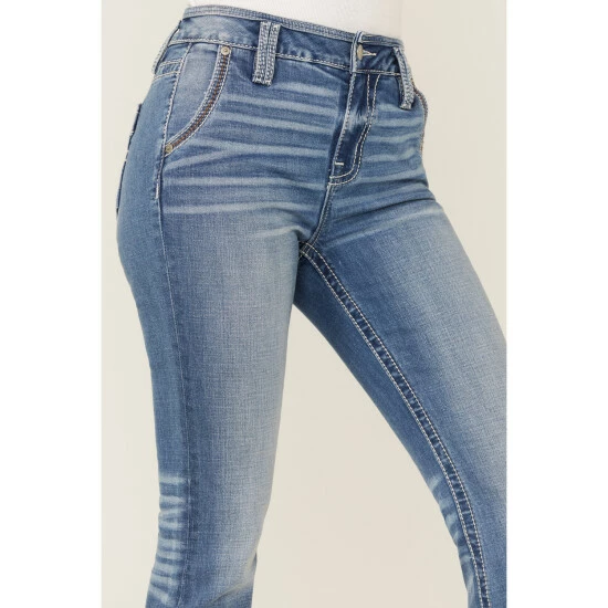 Budget π Miss Me π© Women's Sailor High Rise Flare π Jeans Blue β 4 Budget π Miss Me π© Women's Sailor High Rise Flare π Jeans Blue β - Image 2