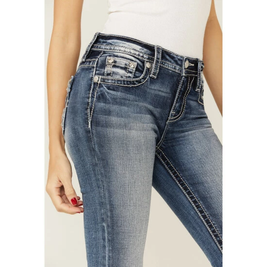 Brand new 𧨠Miss Me π© Women's Mid Rise Southwestern Embroidered Blow Out Pocket Bootcut π Jeans Blue β 4 Brand new 𧨠Miss Me π© Women's Mid Rise Southwestern Embroidered Blow Out Pocket Bootcut π Jeans Blue β - Image 2