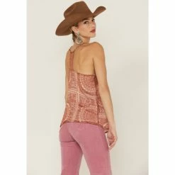 Wholesale 🧨 Miss Me 👩 Women's Rust Medallion Print Lace Trim Cami Rust Copper 🔥 -Miss Me Shop unnamed file 1075