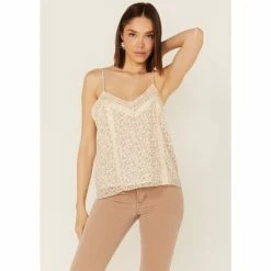 Hot Sale β Miss Me π© Women's Ditsy Floral Lace Cami Top Cream π―