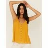 Deals 🤩 Miss Me 👩 Women's Ruffle Cami Top Mustard 🛒 -Miss Me Shop unnamed file 1089