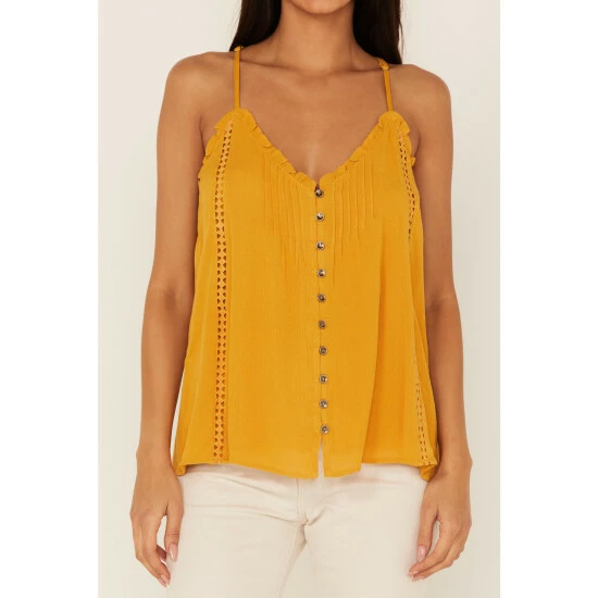 Deals ๐คฉ Miss Me ๐ฉ Women's Ruffle Cami Top Mustard ๐ 5 Deals ๐คฉ Miss Me ๐ฉ Women's Ruffle Cami Top Mustard ๐ - Image 3