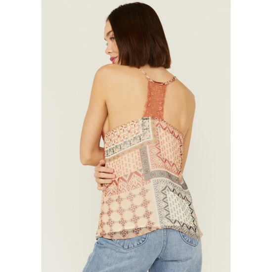 Deals ๐ Miss Me ๐ฉ Women's Patchwork Lace Cami Rust Copper ๐ 5 Deals ๐ Miss Me ๐ฉ Women's Patchwork Lace Cami Rust Copper ๐ - Image 3