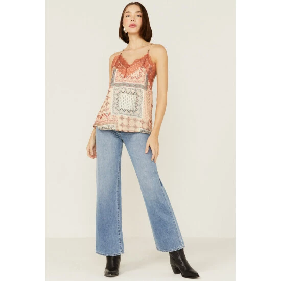 Deals ๐ Miss Me ๐ฉ Women's Patchwork Lace Cami Rust Copper ๐ 6 Deals ๐ Miss Me ๐ฉ Women's Patchwork Lace Cami Rust Copper ๐ - Image 4