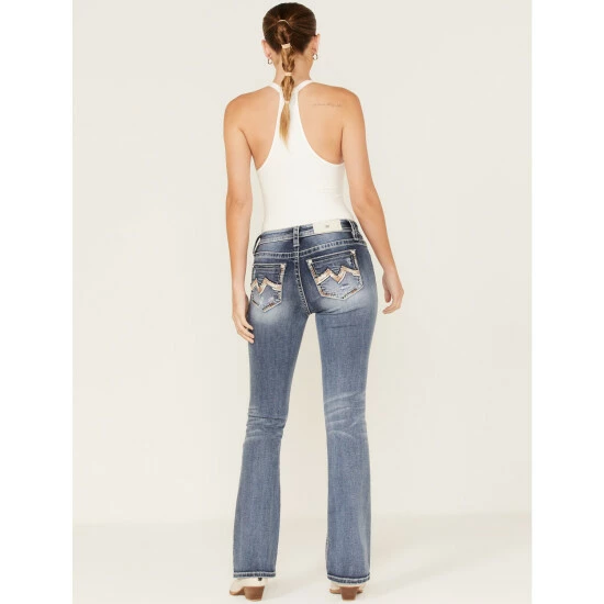 Brand new ✔️ Miss Me 👩 Women's Ombre Embroidered Sequin Medium Wash Stretch Bootcut 👖 Jeans 🎉 5 Brand new ✔️ Miss Me 👩 Women's Ombre Embroidered Sequin Medium Wash Stretch Bootcut 👖 Jeans 🎉 - Image 3