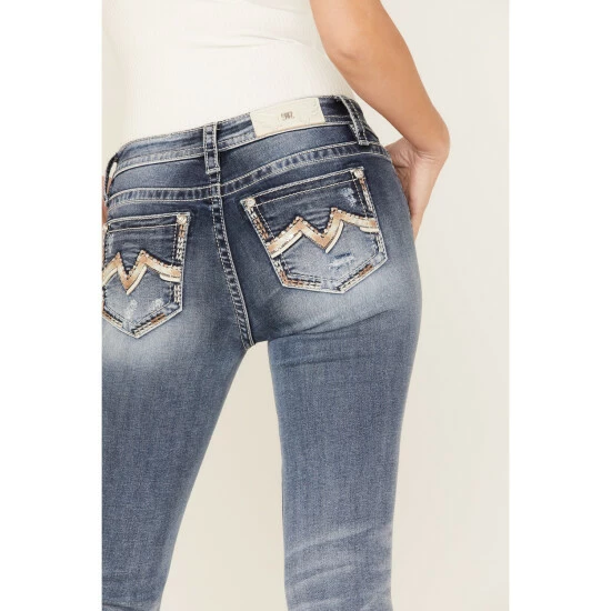 Brand new ✔️ Miss Me 👩 Women's Ombre Embroidered Sequin Medium Wash Stretch Bootcut 👖 Jeans 🎉 6 Brand new ✔️ Miss Me 👩 Women's Ombre Embroidered Sequin Medium Wash Stretch Bootcut 👖 Jeans 🎉 - Image 4