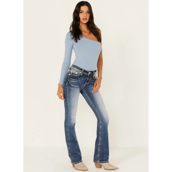Cheapest π Miss Me π© Women's Medium Wash Mid-Rise Sequin & Rhinestone Embroidered Bootcut π Jeans Medium Blue π 3 Cheapest π Miss Me π© Women's Medium Wash Mid-Rise Sequin & Rhinestone Embroidered Bootcut π Jeans Medium Blue π