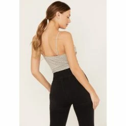Budget 🔔 Miss Me 👩 Women's Sequin Cropped Tank Top Silver 🧨 -Miss Me Shop unnamed file 1189