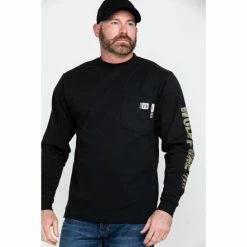 Brand new 😀 Wolverine Men's Black Sleeve Logo Work T-Shirt 🛒 -Miss Me Shop unnamed file 151