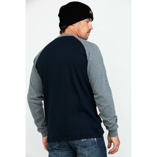 Brand new โจ Wolverine Men's Brower โพ Baseball Long Sleeve Work ๐ Shirt Navy ๐งจ 4 Brand new โจ Wolverine Men's Brower โพ Baseball Long Sleeve Work ๐ Shirt Navy ๐งจ - Image 2