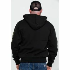 Alternative view of Flash Sale 🔥 Wolverine Men's Black Logo Sleeve Zip-Up Work Hoodie ❤️