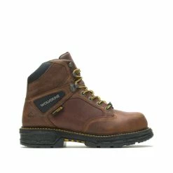 Alternative view of Discount ⌛ Wolverine Men's Hellcat Lace-Up Work 🥾 Boots - Composite Toe Brown 🤩