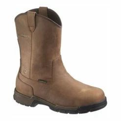 Best deal 🤩 Wolverine Men's Waterproof Western Work 🥾 Boots - Composite Toe Brown 😀