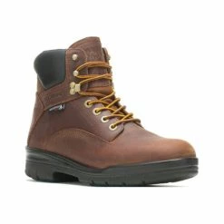 Budget ๐ Wolverine Men's Durashocks Waterproof Work ๐ฅพ Boots - Soft Toe Dark Brown ๐