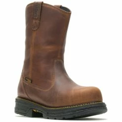 New 👏 Wolverine Men's Hellcat Ultraspring Western Work 🥾 Boots - Soft Toe Brown 😉