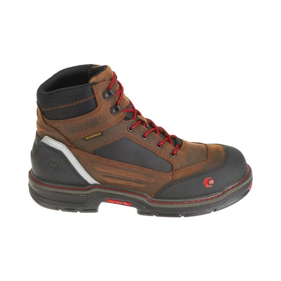 Budget ๐ฅฐ Wolverine Men's Brown Overman Waterproof Carbonmax 6" Work ๐ฅพ Boots - Round Toe Black/brown ๐ 4 Budget ๐ฅฐ Wolverine Men's Brown Overman Waterproof Carbonmax 6" Work ๐ฅพ Boots - Round Toe Black/brown ๐ - Image 2
