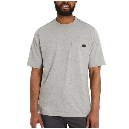 New โจ Wolverine Men's Heather Grey Guardian Short Sleeve Work Pocket T-Shirt ๐ 3 New โจ Wolverine Men's Heather Grey Guardian Short Sleeve Work Pocket T-Shirt ๐
