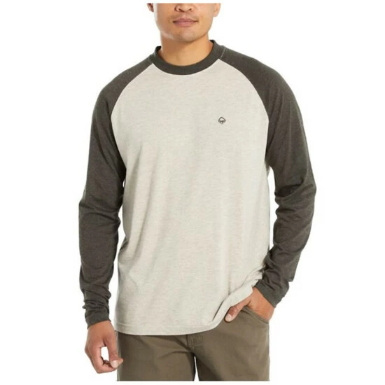 Brand new 🛒 Wolverine Men's Olive & Black Color-Block Brower Long Sleeve ⚾ Baseball Work T-Shirt 🌟 3 Brand new 🛒 Wolverine Men's Olive & Black Color-Block Brower Long Sleeve ⚾ Baseball Work T-Shirt 🌟