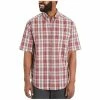 Hot Sale 🎉 Wolverine Men's Mortar Plaid Button-Down Work 👕 Shirt Red 👍 -Miss Me Shop unnamed file 543