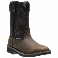 Best Pirce ⌛ Wolverine Men's Rancher Waterproof Wellington Work 🥾 Boots - Steel Toe Brown 🌟
