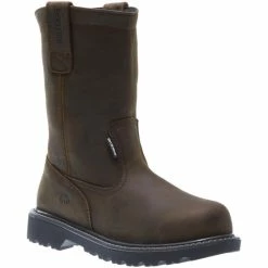 Hot Sale 🌟 Wolverine Men's Floorhand Waterproof Wellington Work 🥾 Boots - Steel Toe Dark Brown ✔️