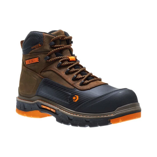 Flash Sale 🎉 Wolverine Men's Brown Overpass Carbonmax 6" Waterproof 🥾 Boots - Composite Toe 😍 3 Flash Sale 🎉 Wolverine Men's Brown Overpass Carbonmax 6" Waterproof 🥾 Boots - Composite Toe 😍