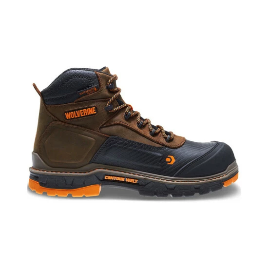 Flash Sale 🎉 Wolverine Men's Brown Overpass Carbonmax 6" Waterproof 🥾 Boots - Composite Toe 😍 4 Flash Sale 🎉 Wolverine Men's Brown Overpass Carbonmax 6" Waterproof 🥾 Boots - Composite Toe 😍 - Image 2
