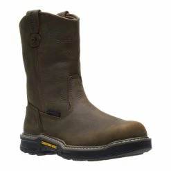 Promo 👏 Wolverine Men's Bandit Waterproof Western Work 🥾 Boots - Composite Toe Brown 😀