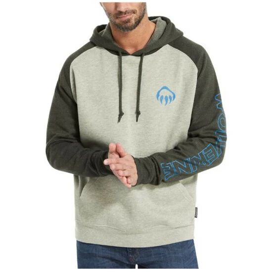Discount ✨ Wolverine Men's Charcoal Raglan Logo Sleeve Hooded Work Sweatshirt Grey 🌟 3 Discount ✨ Wolverine Men's Charcoal Raglan Logo Sleeve Hooded Work Sweatshirt Grey 🌟