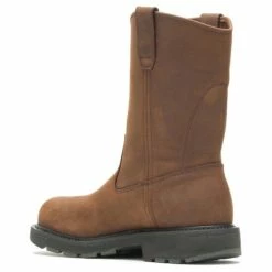 Discount 👍 Wolverine Men's Nubuck Wellington Pull-On Work 🥾 Boots - Steel Toe Brown ⌛ -Miss Me Shop unnamed file 744