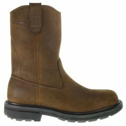 Discount 👍 Wolverine Men's Nubuck Wellington Pull-On Work 🥾 Boots - Steel Toe Brown ⌛ -Miss Me Shop unnamed file 748