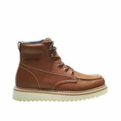 Alternative view of Promo 😍 Wolverine Men's 6" Lace-Up Wedge Work 🥾 Boots - Round Toe Brown 🌟