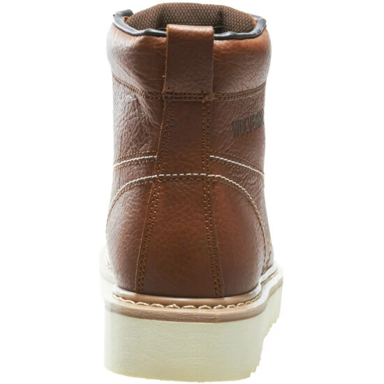 Promo 😍 Wolverine Men's 6" Lace-Up Wedge Work 🥾 Boots - Round Toe Brown 🌟 6 Promo 😍 Wolverine Men's 6" Lace-Up Wedge Work 🥾 Boots - Round Toe Brown 🌟 - Image 4