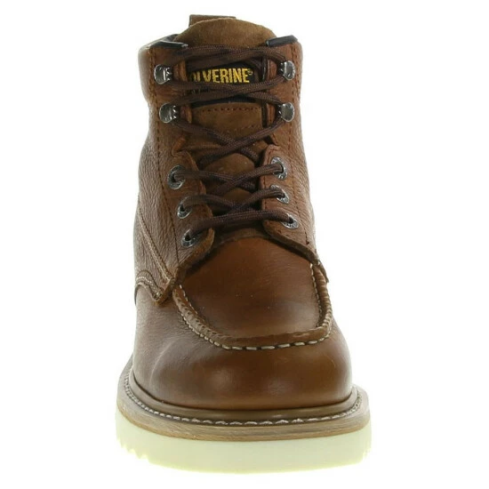 Promo 😍 Wolverine Men's 6" Lace-Up Wedge Work 🥾 Boots - Round Toe Brown 🌟 10 Promo 😍 Wolverine Men's 6" Lace-Up Wedge Work 🥾 Boots - Round Toe Brown 🌟 - Image 8