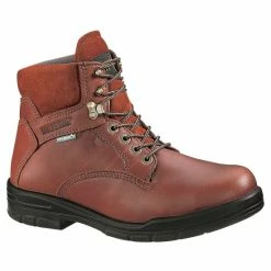 Promo 🤩 Wolverine Men's 6" Durashocks Lace-Up Work 🥾 Boots - Steel Toe Brown 👏