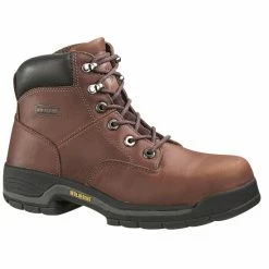 Cheap ✨ Wolverine Men's Harrison 6" Work 🥾 Boots - Steel Toe Brown ⌛