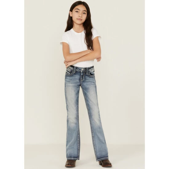 Cheap ๐ Miss Me ๐ง Girls' Dark Wash Mid Rise Sequin Horseshoe Bootcut ๐ Jeans Blue ๐ฅฐ 3 Cheap ๐ Miss Me ๐ง Girls' Dark Wash Mid Rise Sequin Horseshoe Bootcut ๐ Jeans Blue ๐ฅฐ