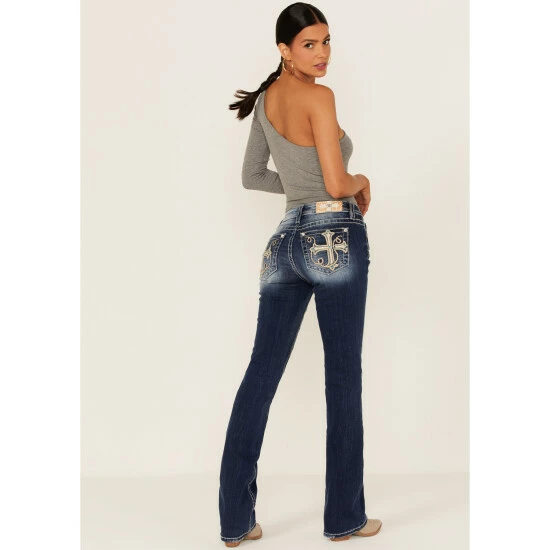 Hot Sale ๐ Miss Me ๐ฉ Women's Cross Embroidered Pocket Bootcut ๐ Jeans Blue ๐งจ 5 Hot Sale ๐ Miss Me ๐ฉ Women's Cross Embroidered Pocket Bootcut ๐ Jeans Blue ๐งจ - Image 3