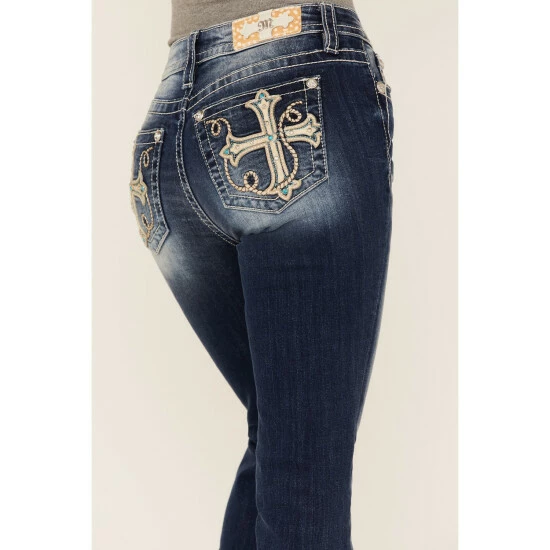 Hot Sale ๐ Miss Me ๐ฉ Women's Cross Embroidered Pocket Bootcut ๐ Jeans Blue ๐งจ 6 Hot Sale ๐ Miss Me ๐ฉ Women's Cross Embroidered Pocket Bootcut ๐ Jeans Blue ๐งจ - Image 4