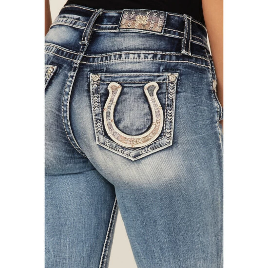 Best reviews of 🤩 Miss Me 👩 Women's Horseshoe Pocket Arrow Stitch Bootcut 👖 Jeans Blue 😀 6 Best reviews of 🤩 Miss Me 👩 Women's Horseshoe Pocket Arrow Stitch Bootcut 👖 Jeans Blue 😀 - Image 4