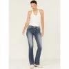 Best deal 🔥 Miss Me 👩 Women's Medium Wash Mid-Rise Americana Wing Cross Rhinestone Bootcut 👖 Jeans ❤️ -Miss Me Shop unnamed file 849