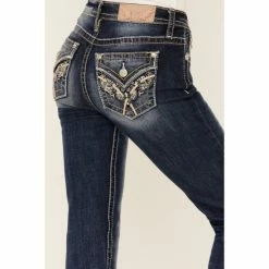 Hot Sale 😍 Miss Me 👩 Women's Paisley Chloe Bootcut 👖 Jeans Dark Blue 💯 -Miss Me Shop unnamed file 867