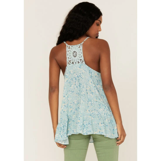 Discount ๐ Miss Me ๐ฉ Women's Boho Floral Print Cami Seafoam ๐ 6 Discount ๐ Miss Me ๐ฉ Women's Boho Floral Print Cami Seafoam ๐ - Image 4