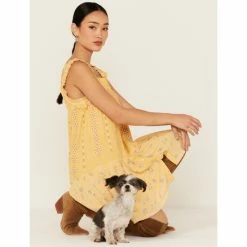 Cheap π Miss Me π© Women's Embroidered Southwestern Floral Print Mini π Dress Mustard π