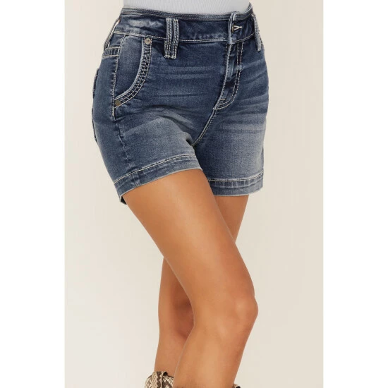 Hot Sale ๐ฅฐ Miss Me ๐ฉ Women's Sailor Flap Pocket Denim Jean Shorts Blue โ๏ธ 4 Hot Sale ๐ฅฐ Miss Me ๐ฉ Women's Sailor Flap Pocket Denim Jean Shorts Blue โ๏ธ - Image 2