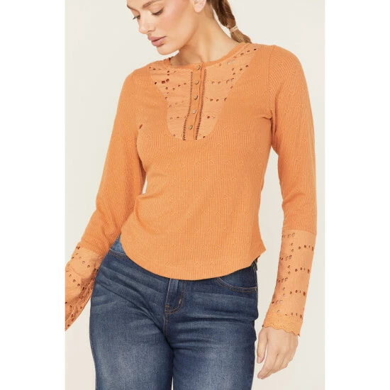 Best reviews of π Miss Me π© Women's Eyelet Lace Ribbed Top Rust Copper β 5 Best reviews of π Miss Me π© Women's Eyelet Lace Ribbed Top Rust Copper β - Image 3