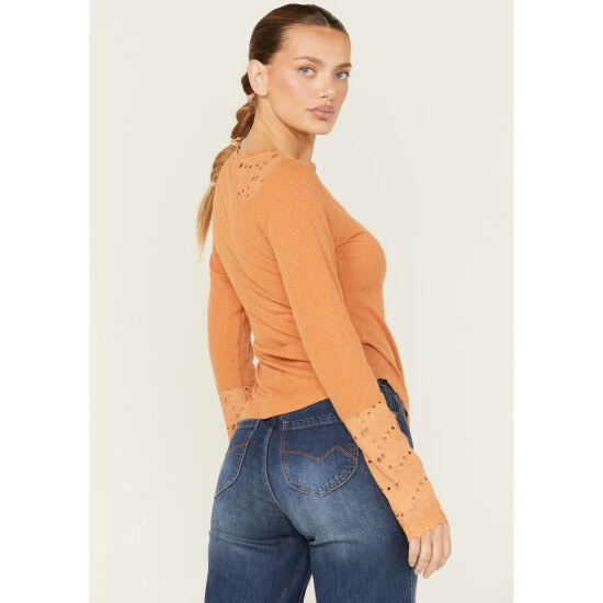 Best reviews of π Miss Me π© Women's Eyelet Lace Ribbed Top Rust Copper β 6 Best reviews of π Miss Me π© Women's Eyelet Lace Ribbed Top Rust Copper β - Image 4