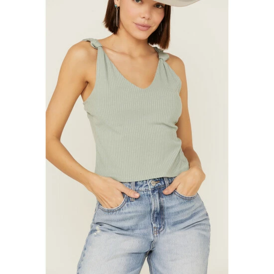 Hot Sale โจ Miss Me ๐ฉ Women's Found My Love Knot Jade Ribbed Tank Sage ๐ 4 Hot Sale โจ Miss Me ๐ฉ Women's Found My Love Knot Jade Ribbed Tank Sage ๐ - Image 2